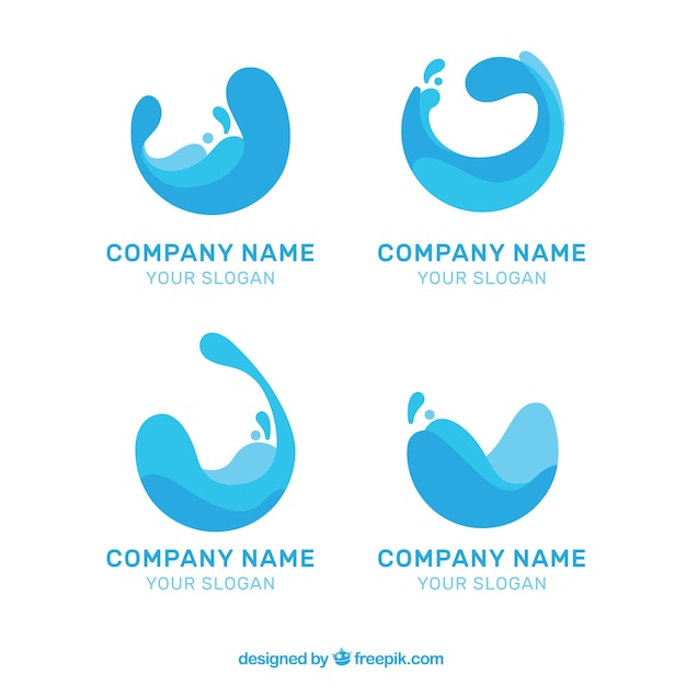 Download Free Water Logos Collection For Companies In Flat Style Free Vector Use our free logo maker to create a logo and build your brand. Put your logo on business cards, promotional products, or your website for brand visibility.