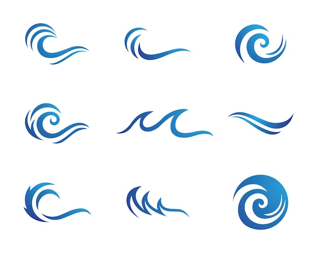 Download Water wave logo template Vector | Premium Download
