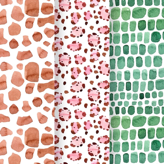 Free Vector | Watercolor animal print pattern