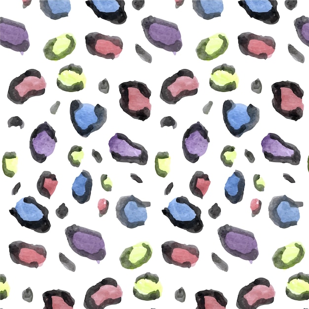 Free Vector | Watercolor animal print pattern