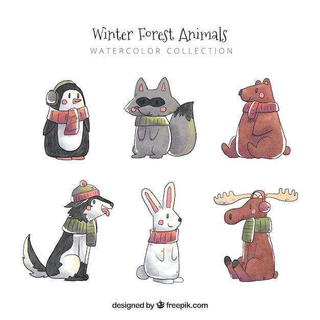 Watercolor animals pack