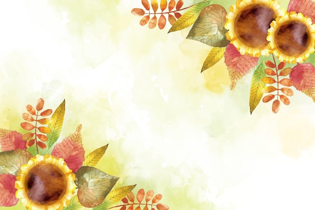 Free Vector | Watercolor autumn background