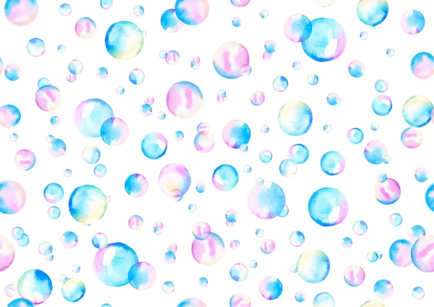 Premium Vector | Watercolor background with bubbles.