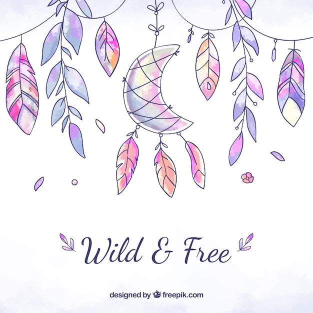 Download Watercolor boho background Vector | Free Download