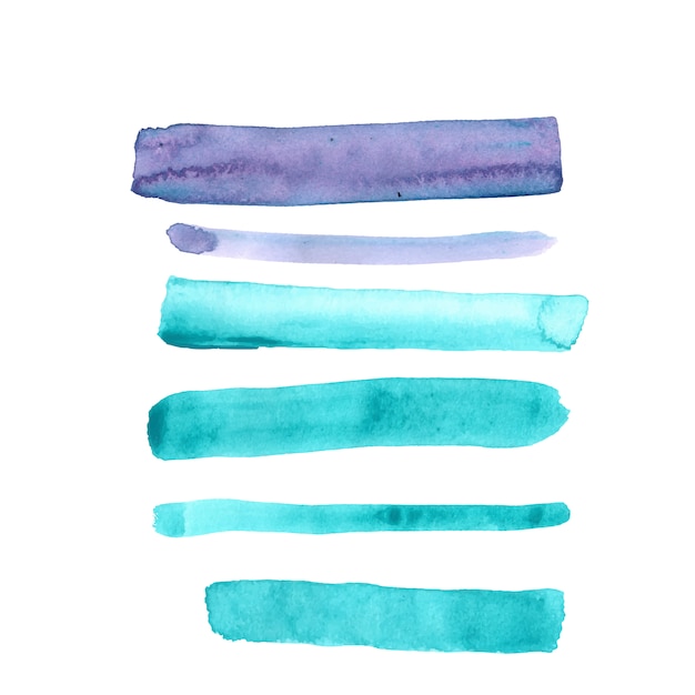 Free Vector | Watercolor brush strokes collection