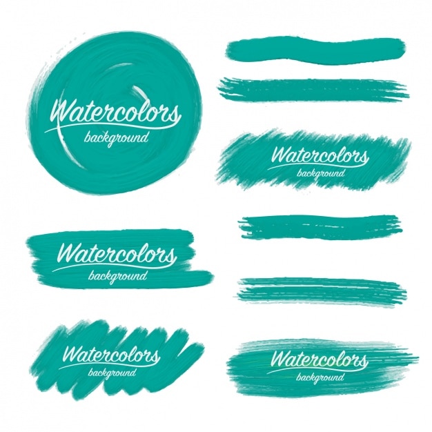 Download Free Vector | Watercolor brush strokes design