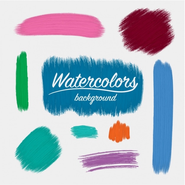 Download Watercolor brush strokes design Vector | Free Download