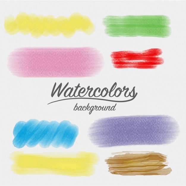 Download Watercolor brush strokes design Vector | Free Download