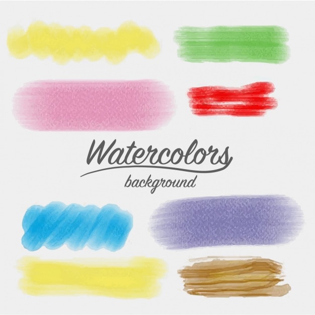 Download Free Vector | Watercolor brush strokes design