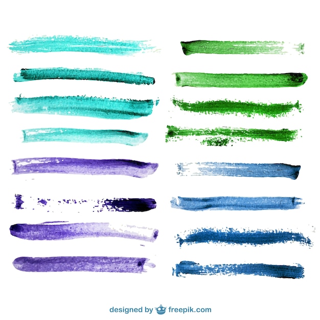 Download Free Vector | Watercolor brush strokes