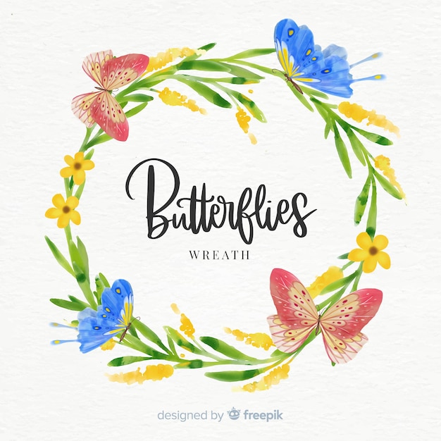Free Free 83 Butterfly Wreath Svg Free SVG PNG EPS DXF File