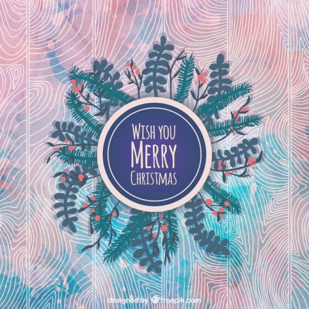 Premium Vector | Watercolor christmas background