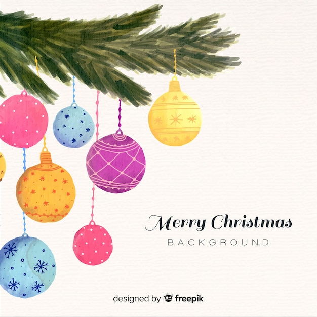 Free Vector | Watercolor christmas background