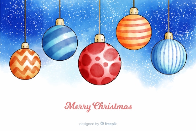 Free Vector | Watercolor christmas background