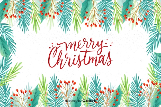 Free Vector | Watercolor christmas background