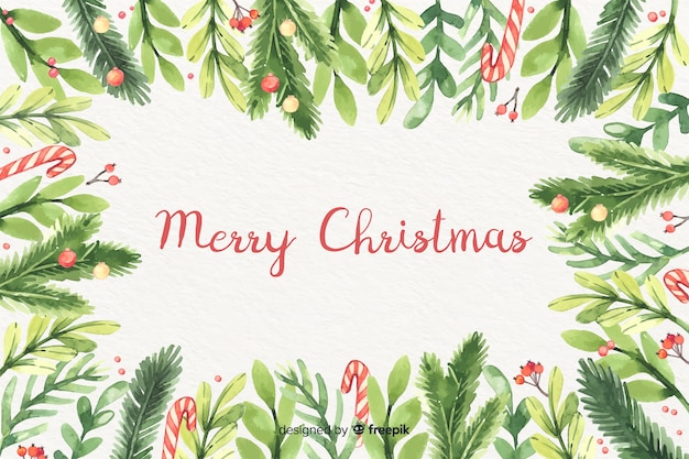 Free Vector | Watercolor christmas background