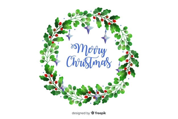 Watercolor christmas background Vector | Free Download