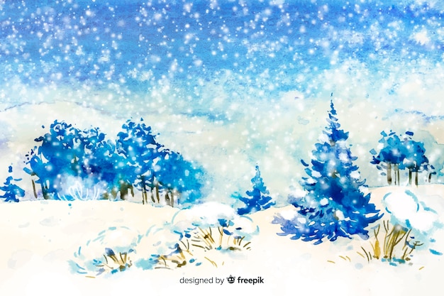 Free Vector | Watercolor christmas background