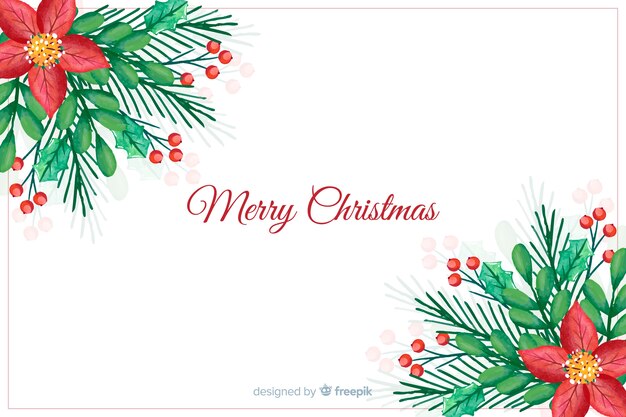 Free Vector | Watercolor christmas background