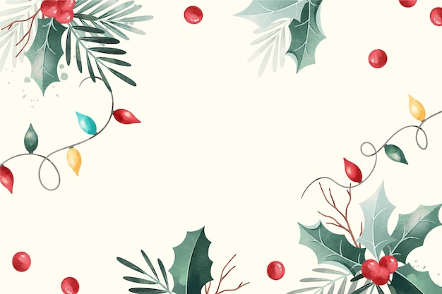 Premium Vector Watercolor Christmas Background