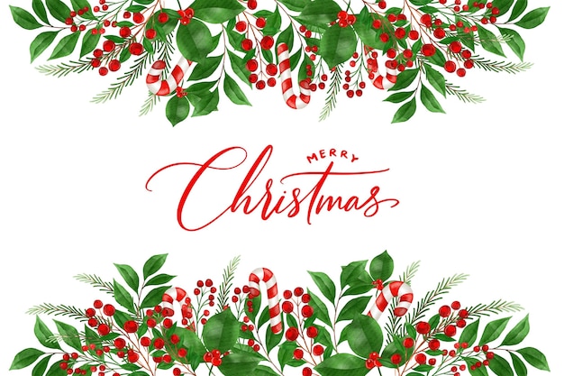 Free Vector | Watercolor christmas background