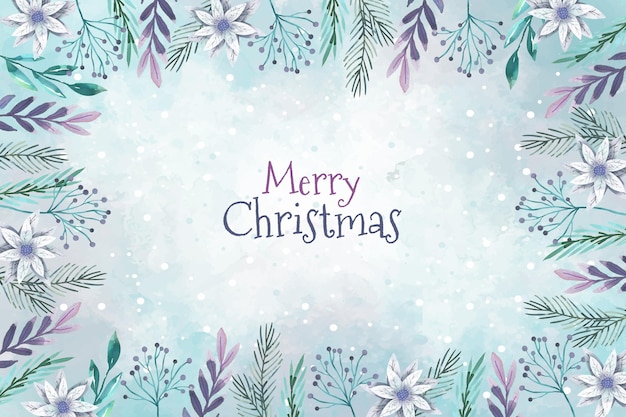 Free Vector | Watercolor christmas background