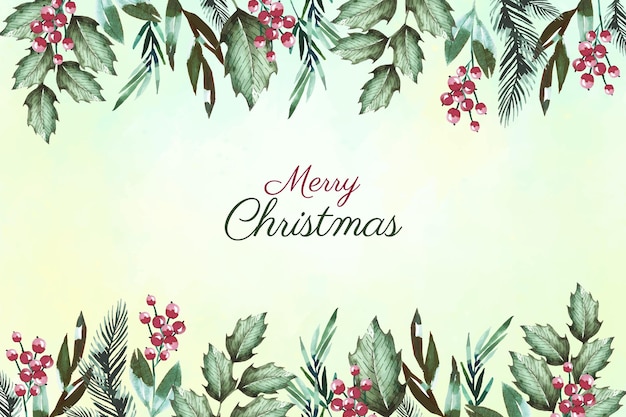 Free Vector | Watercolor christmas background