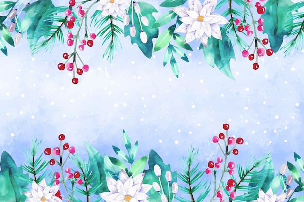 Premium Vector Watercolor Christmas Background