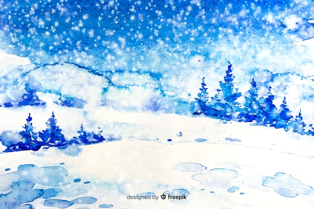 Free Vector | Watercolor christmas background