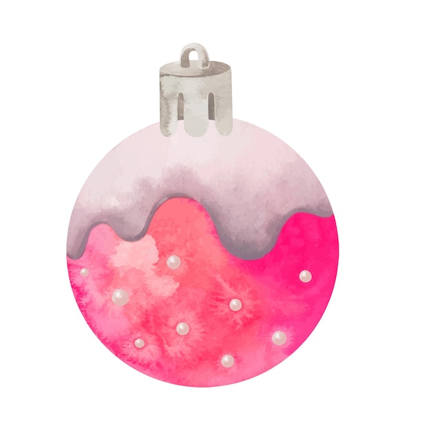 Premium Vector | Watercolor christmas decoration