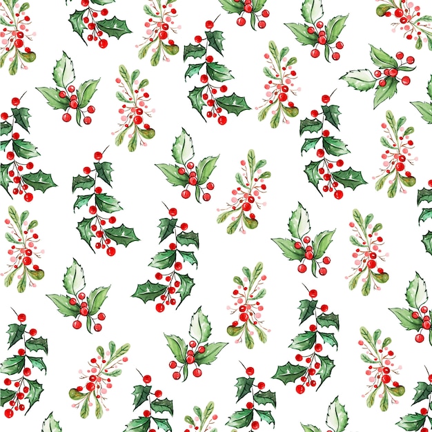 Premium Vector | Watercolor christmas pattern backgrounds