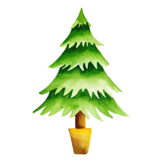 Download Watercolor christmas tree Vector | Free Download