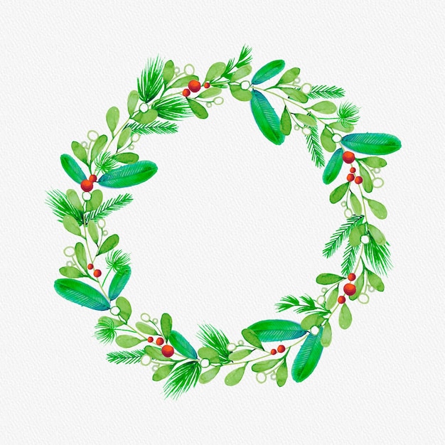 Free Vector | Watercolor christmas wreath