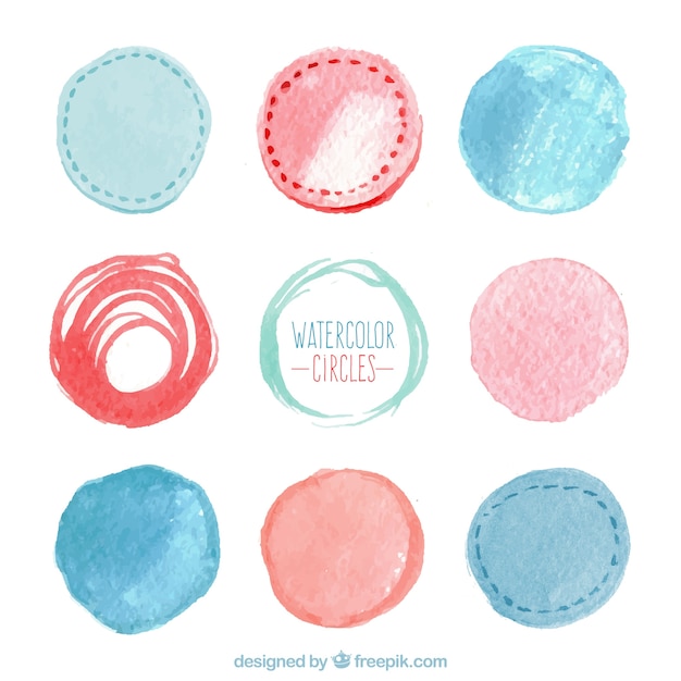 Download Watercolor circles Vector | Premium Download