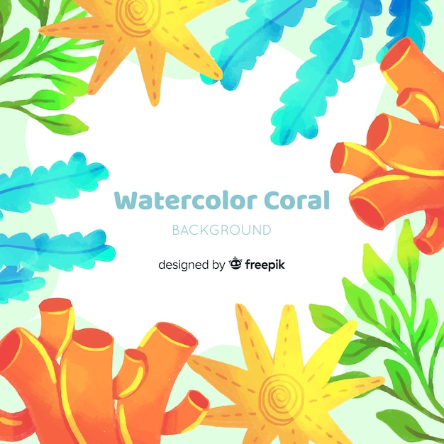 Free Vector | Watercolor coral background