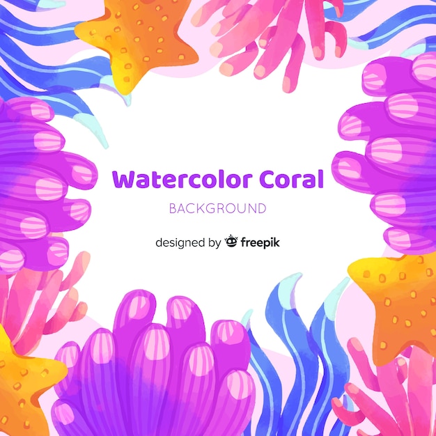 Free Vector | Watercolor coral background