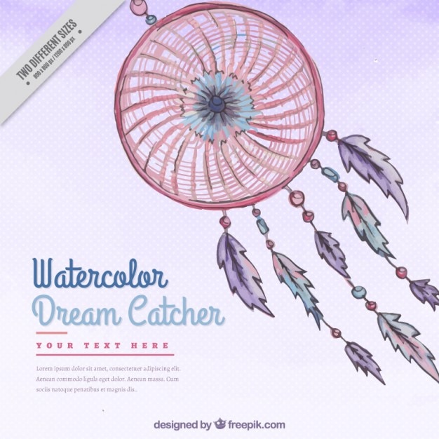 Download Watercolor dream catcher dots background | Free Vector