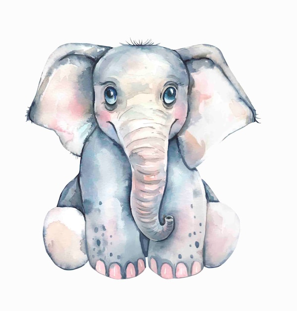 Download Watercolor elephant. | Premium Vector