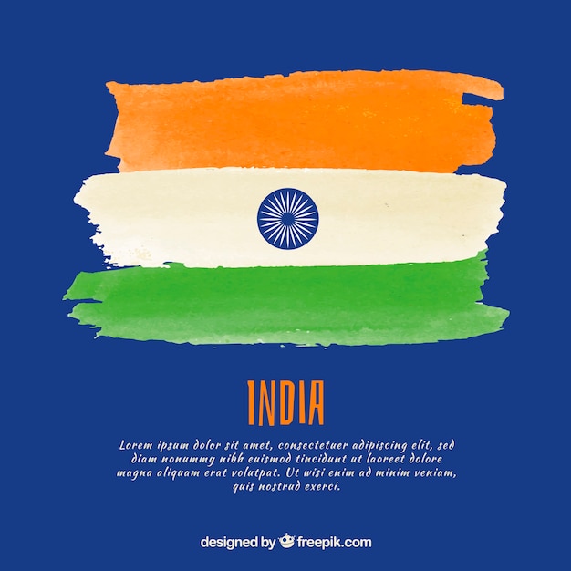 Free Vector Watercolor Flag Of India