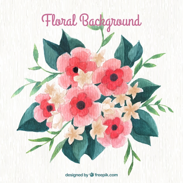 Watercolor floral background Vector | Free Download