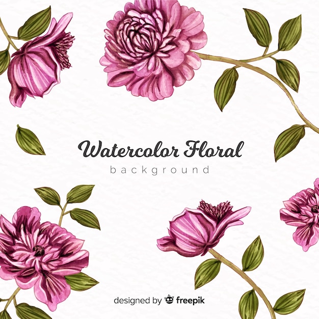 Download Watercolor floral background Vector | Free Download