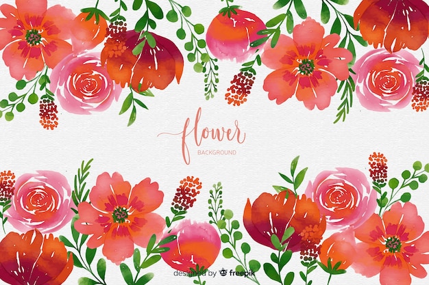 Free Vector Watercolor Floral Background