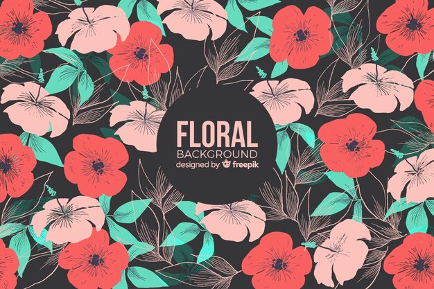 Watercolor floral background | Free Vector