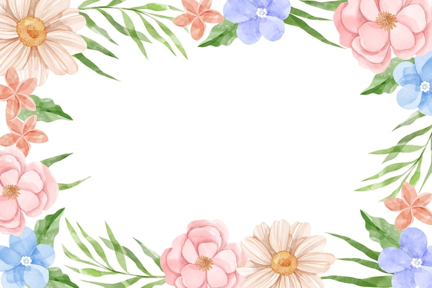 Download Free Vector | Watercolor floral background