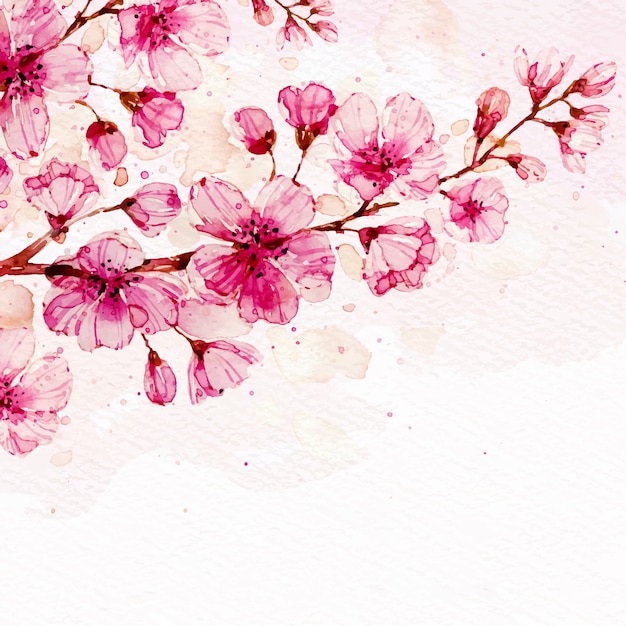 Free Vector | Watercolor floral background