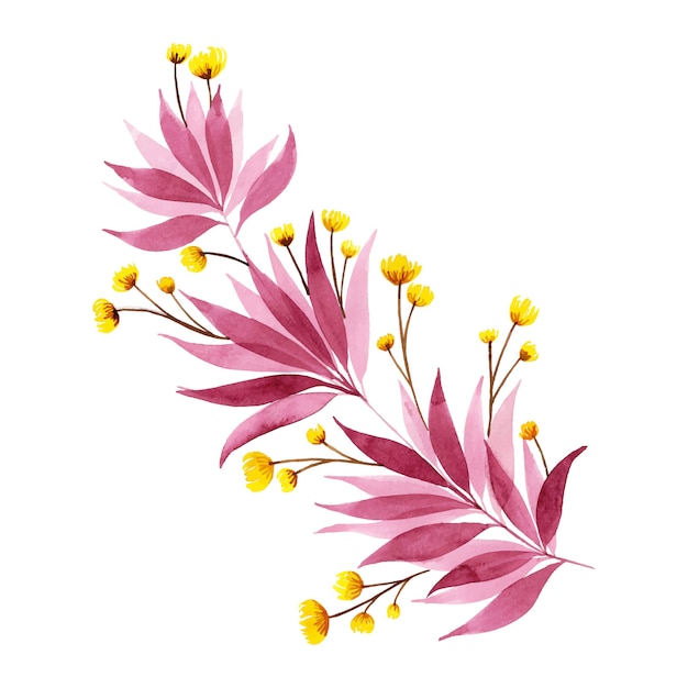 Watercolor floral bouquet | Premium Vector
