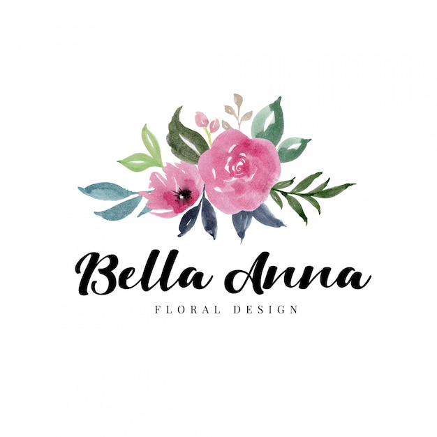 Download Free Watercolor Floral Flower Logo Design Premium Vector Use our free logo maker to create a logo and build your brand. Put your logo on business cards, promotional products, or your website for brand visibility.