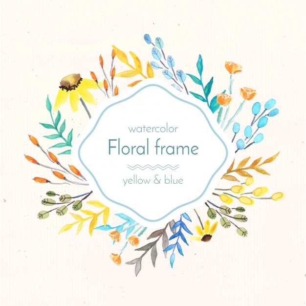 Download Free Vector | Watercolor floral frame design