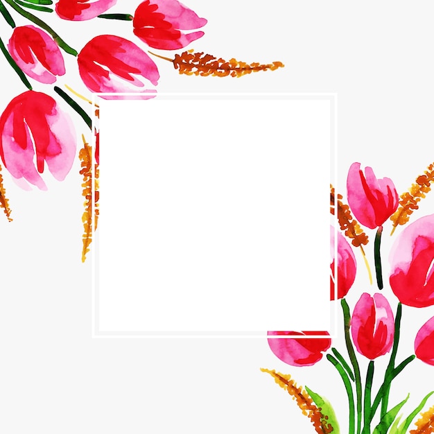 Watercolor Floral Frame Multi-Purpose\
Background