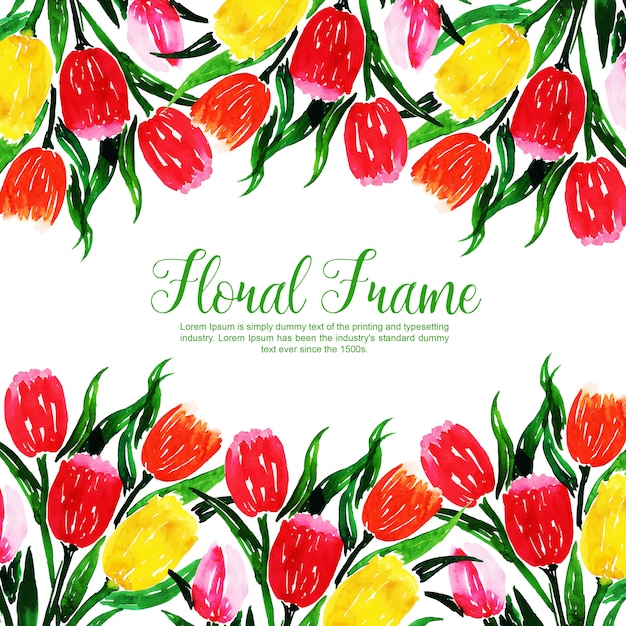 Watercolor Floral Frame Multi-Purpose\
Background